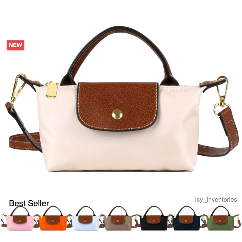 Mini Crossbody Bag Nylon Lightweight Adjustable Strap Chic Everyday Essential